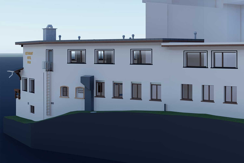 Davos, Hotel Kulm, 3D-Modell, HMQ AG