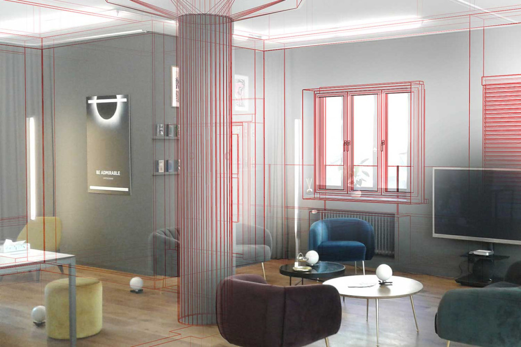 3D-Modellierung im CAD einer Wohnung, HMQ AG