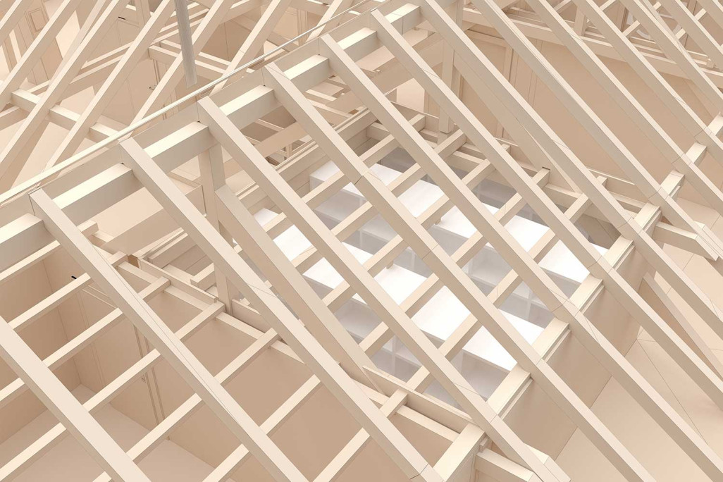 3D-Modellierung, Dachkonstruktion, HMQ AG