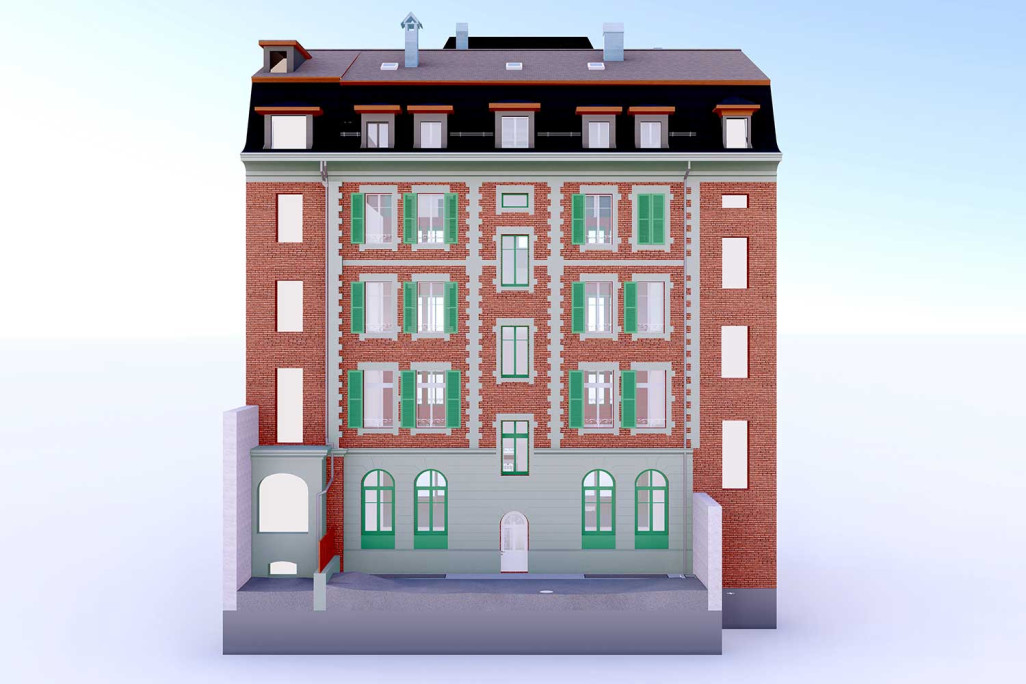 3D-Hoffassade in Bern, HMQ AG