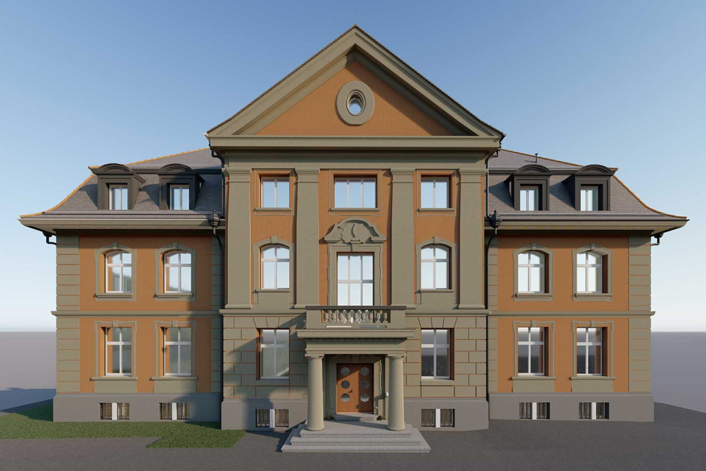 3D-CAD-Modell, Villa im Park in Windisch AG, HMQ AG