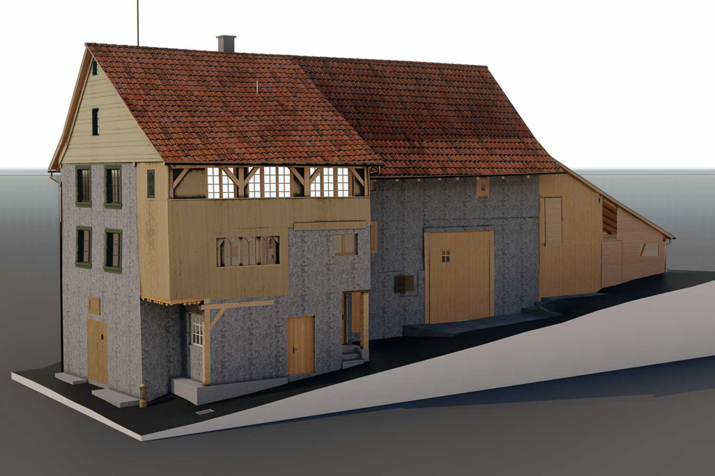 3D-Pointcloud to BIM, 3D-Model, Gebäudeaufnahme, HMQ AG