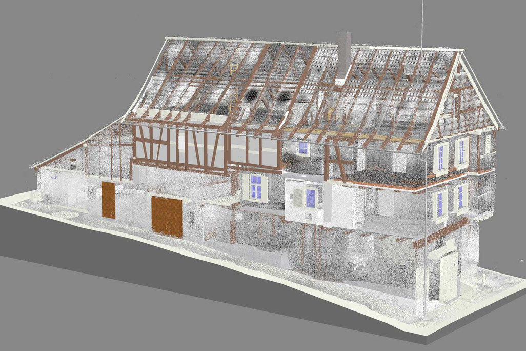 3D-Pointcloud to BIM, 3D-Model, HMQ AG