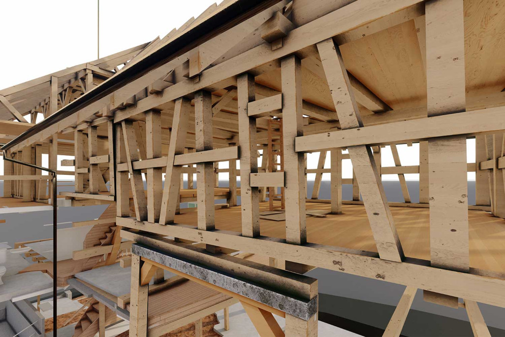 3D-Pointcloud to BIM, Tragkonstruktion, Gebäudeaufnahme, HMQ AG