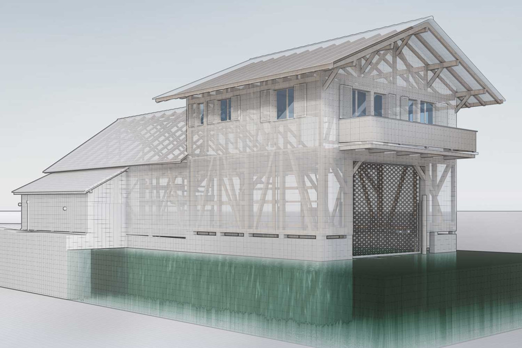 Oberägeri ZG, 3D-CAD Bootshaus, HMQ AG