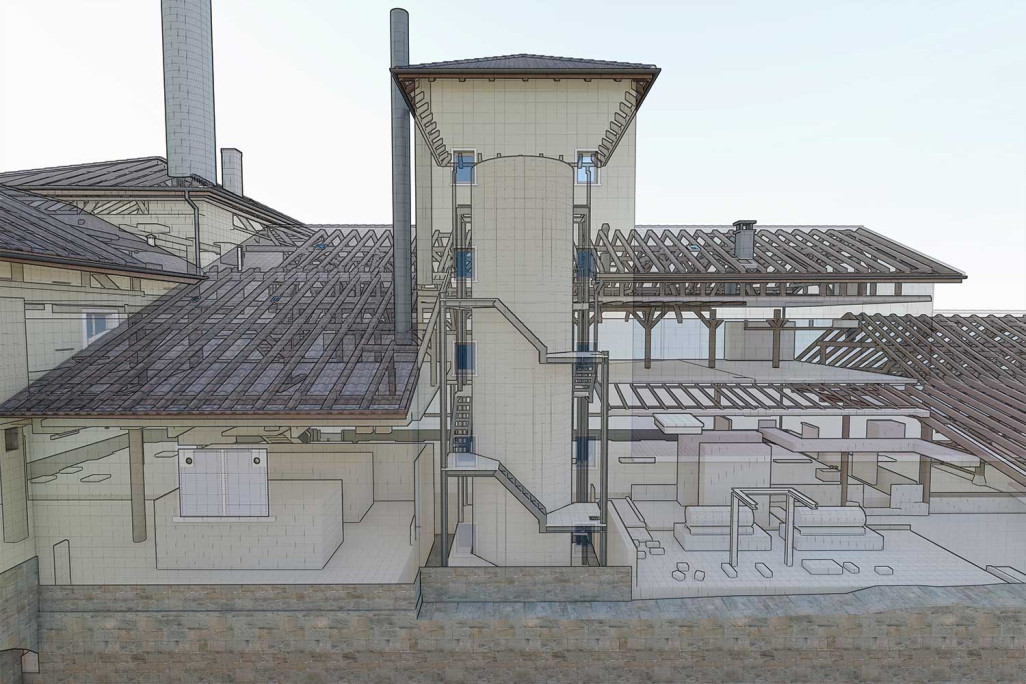 Werkstattgebäude, 3D-Modell, HMQ AG