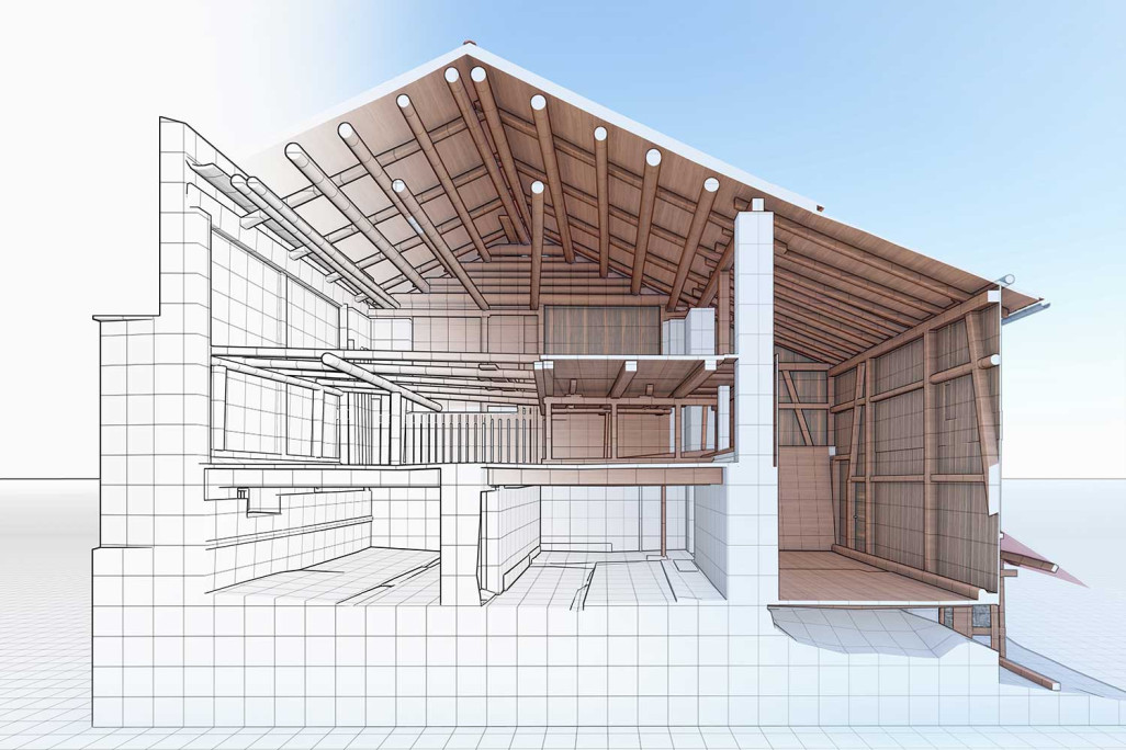 Graubünden, Scheune 3D-Tragkonstruktion, HMQ AG