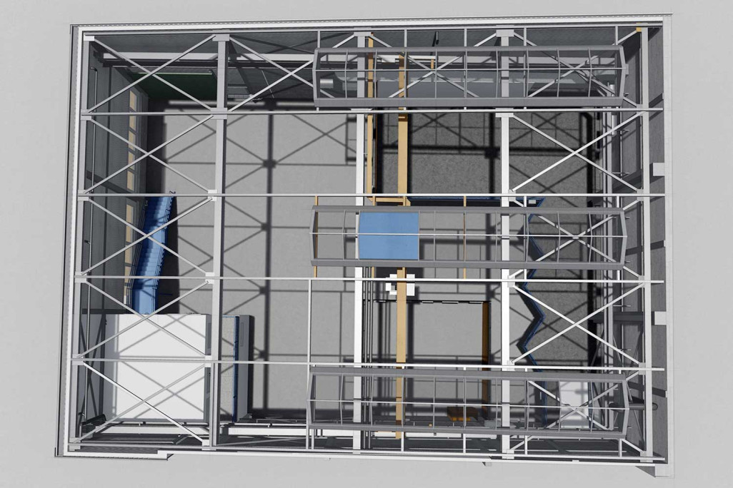Industriewerkstatt, 3D-Aufsicht, HMQ AG