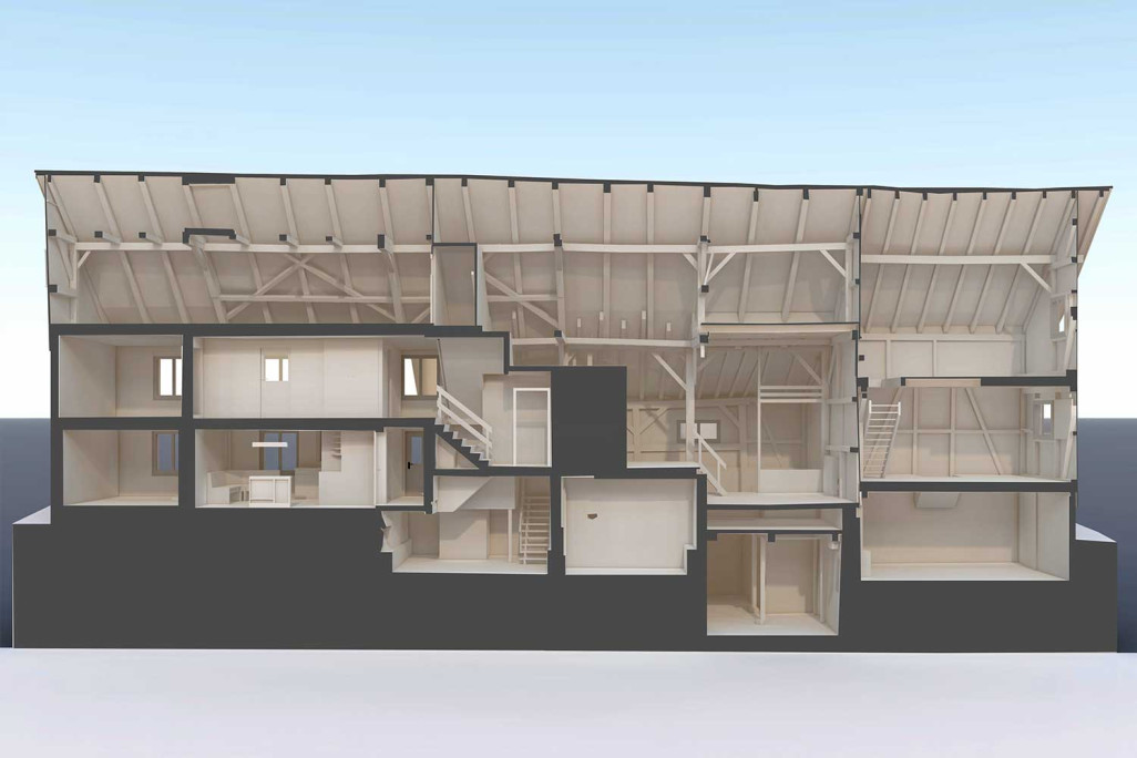 3D-Längsschnitt aus 3D-Modellierung, HMQ AG